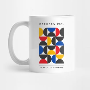 Bauhaus Exhibition 1925 Geometric Circles, Block Colour Mug